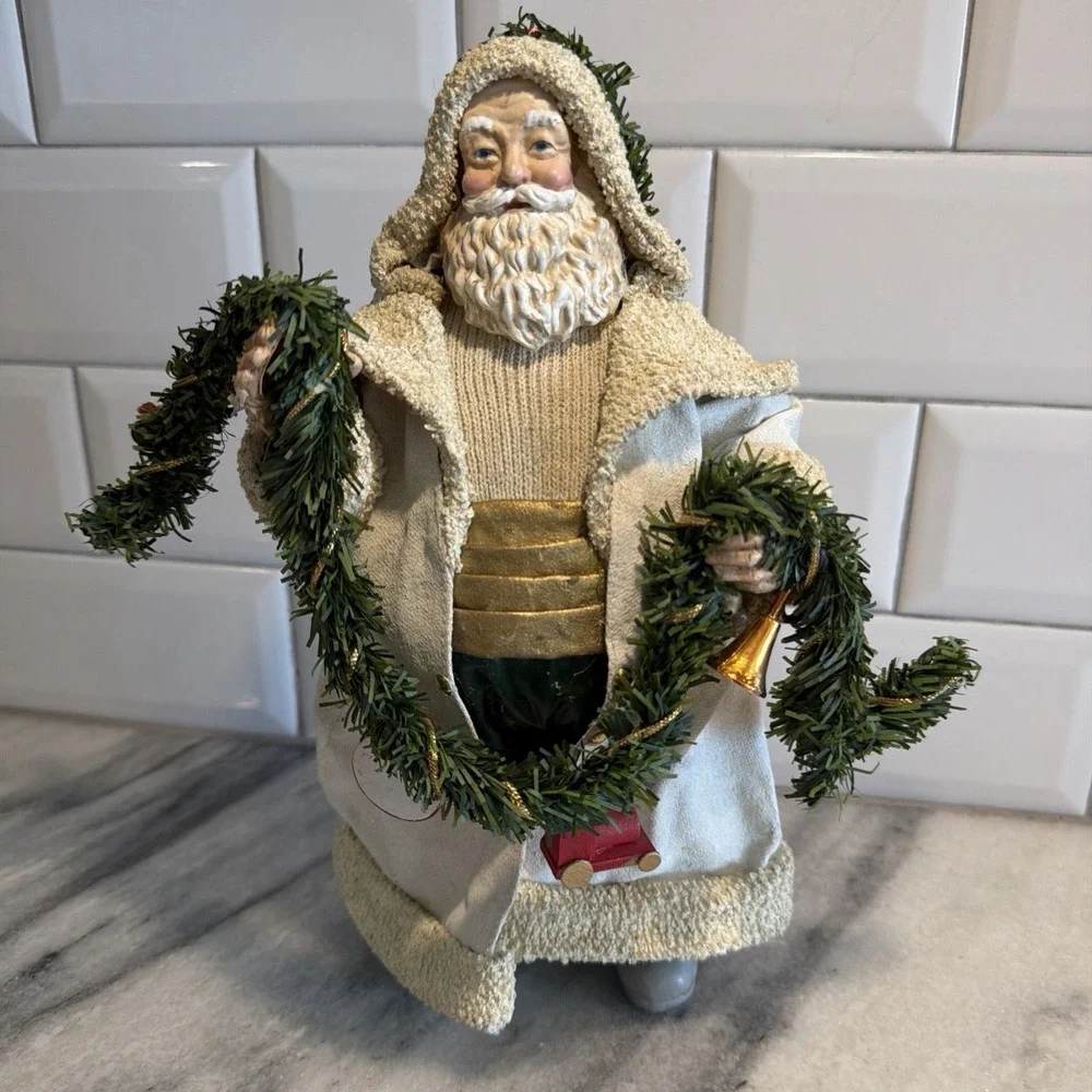 Midwest Importers Of Cannon Falls Santa Figurine with Toys and Greens Vintage